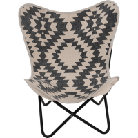 Brent vlinderstoel zwart/wit van het woonmerk Les