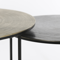 Primo salontafel set van 2 antiek brons/mat zwart van het woonmerk Light&Living