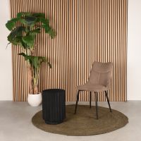 Label51 Novan bijzettafel mangohout 35 cm - zwart