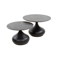 Fraaai Juno ronde salontafel - set van 2 - zwart