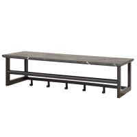 Fraaai Leonie kapstok roede 6 haaks - zwart bruin