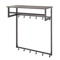 Fraaai Leonie kapstok roede 12 haaks - zwart bruin