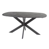Fraaai Gabriel eettafel 150 cm deens ovaal - zwart bruin