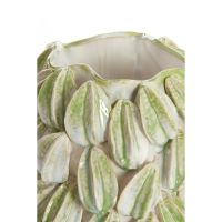 Light & Living Carambola vaas keramiek 35x33x47 cm - crème/groen