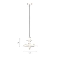Dutchbone Cath hanglamp S - walnoot