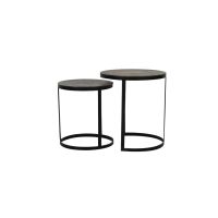 Light & Living Trelo bijzettafel set van 2 - antiek brons-zwart