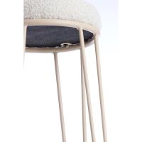 Light & Living Alice barstoel Ø41x73 cm bouclé - crème/crème