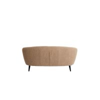 Light & Living Almond 2-zitsbank - teddy zand/hout zwart