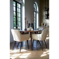 Light & Living Quenza ronde eettafel Ø140 cm acacia hout - donkerbruin