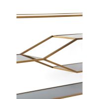 Light & Living Aino sidetable - glas smoke/antiek brons