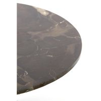 Light & Living Pazo ronde salontafel Ø76 cm - donkerbruin marmer/donkerbruin