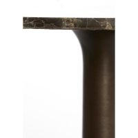 Light & Living Pazo ronde salontafel Ø76 cm - donkerbruin marmer/donkerbruin