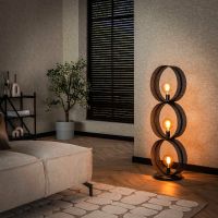 Fraaai Guus vloerlamp 3L ring geperforeerd - charcoal
