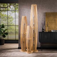 Fraaai Stevie vloerlamp 3L orbit L - massief mango naturel
