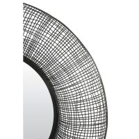 Light & Living Samat spiegel Ø89x12 cm - zwart