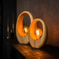 Fraaai Rosa tafellamp 1L groot - massief mango naturel