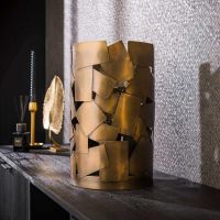 Fraaai Lillie tafellamp 1L cylinder - brons antiek