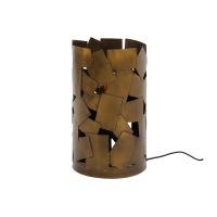 Fraaai Lillie tafellamp 1L cylinder - brons antiek