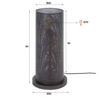 Fraaai Marvin tafellamp 3L koker mesh