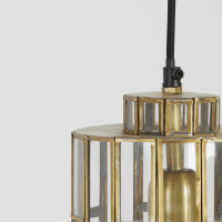 Søstrene hanglamp glas Ø15x31 cm antiek brons van het woonmerk Light & Living