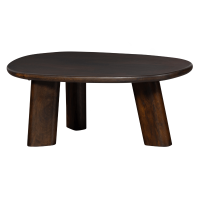 Roundly salontafel mangohout 110x60 cm walnoot van het woonmerk BePureHome