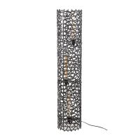 Fraaai Boyd vloerlamp Ø25 cm weaver cylinder XL - zwart nikkel