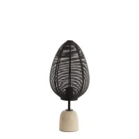 Light & Living Joley tafellamp Ø26x46 cm - mat zwart/wit marmer