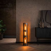 Fraaai Sherrie vloerlamp Ø25 cm L - zwart nikkel