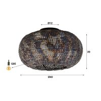 Fraaai Brodie plafondlamp Ø40 cm - zwart/bruin