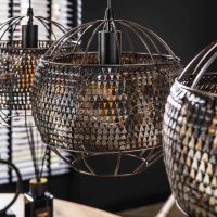 Fraaai Monty hanglamp 3L - Ø30 cm - zwart/bruin