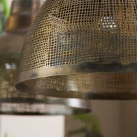 Fraaai Zoe hanglamp 2xø38 screen - brons antiek