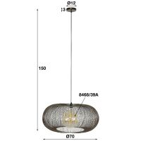 Nevana koper hanglamp 1L van het woonmerk Fraaai