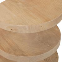 Darren halfronde bijzettafel - mangohout - naturel van het woonmerk Woood