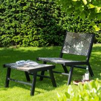 Woood Pom tuinhocker aluminium - multicolor