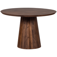 Woood Limit eettafel rond mangohout ø130 cm - walnoot