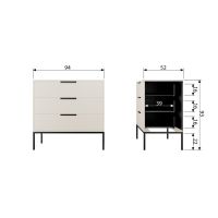 Woood Adam ladekast - grenen dust