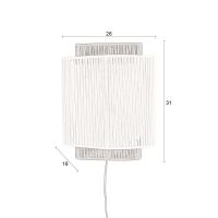 Dutchbone Elon wandlamp - beige