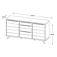 Nordic Home Olan eiken dressoir - 170 cm - bruin