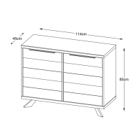 Nordic Home Olan eiken dressoir - 114 cm - bruin
