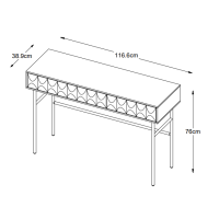 Nordic Home Magnus eiken sidetable - 117 cm - espresso