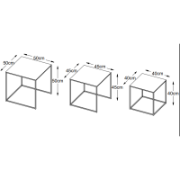 Nordic Home Dora bijzettafelset van 3 - zwart