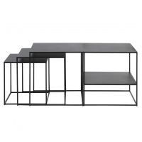 Nordic Home Dora bijzettafelset van 3 - zwart