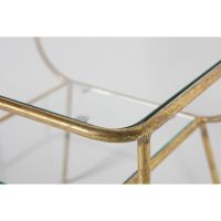 Woood Bijzettafel Amazing Metaal/glas Antique Brass