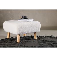 Svea Kai poef - teddy - wit