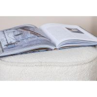 Svea Arlo poef - teddy - off white