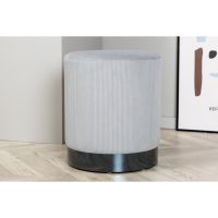 Svea Cleo poef - rib - grijs