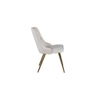 Svea Zelano eetkamerstoel - gouden poot - velvet - beige