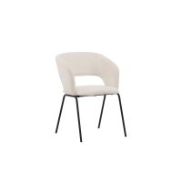 Svea Pirlo eetkamerstoel - linnen - wit