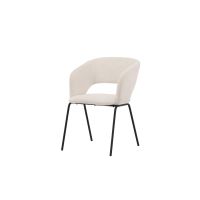 Svea Pirlo eetkamerstoel - linnen - wit