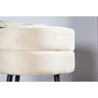 Svea Zane hocker - velvet - beige